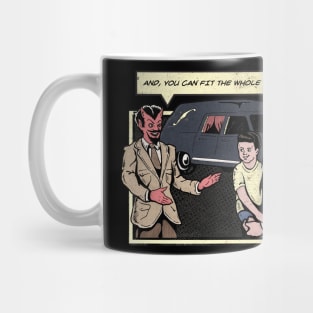 Satan The Used Car Salesman Mug